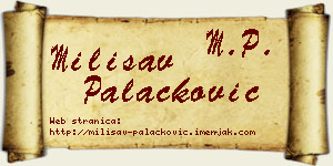 Milisav Palačković vizit kartica